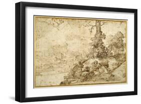 Landscape with Astrology-Domenico Campagnola-Framed Giclee Print