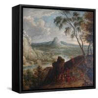Landscape with Banditti in Ambush-Jan van Huchtenburgh-Framed Stretched Canvas