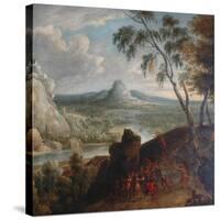 Landscape with Banditti in Ambush-Jan van Huchtenburgh-Stretched Canvas
