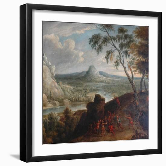 Landscape with Banditti in Ambush-Jan van Huchtenburgh-Framed Giclee Print