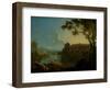 Landscape with Bathers, 1770-1775 (Oil on Canvas)-Richard Wilson-Framed Giclee Print