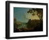 Landscape with Bathers, 1770-1775 (Oil on Canvas)-Richard Wilson-Framed Giclee Print