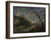 Landscape with Bathers, c.1660-Salvator Rosa-Framed Giclee Print