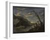 Landscape with Bathers, c.1660-Salvator Rosa-Framed Giclee Print