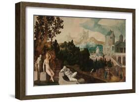 Landscape with Bathsheba, c. 1540-45-Jan van Scorel-Framed Giclee Print