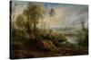 Landscape with Birdcatcher-Peter Paul Rubens-Stretched Canvas