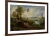 Landscape with Birdcatcher-Peter Paul Rubens-Framed Giclee Print