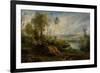 Landscape with Birdcatcher-Peter Paul Rubens-Framed Giclee Print