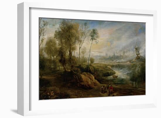 Landscape with Birdcatcher-Peter Paul Rubens-Framed Giclee Print