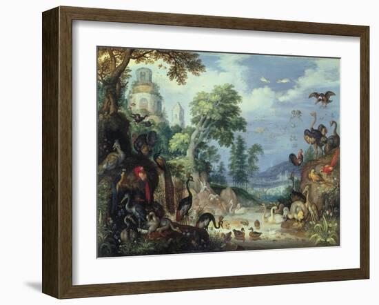 Landscape with Birds, 1628-Roelandt Jacobsz. Savery-Framed Giclee Print