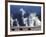 Landscape with Bison and Steam from Geysers, Yellowstone National Park, Wyoming Us-Pete Cairns-Framed Photographic Print