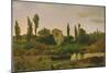 Landscape with Boat, 1867-Modesto Urgell y Inglada-Mounted Giclee Print