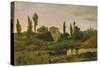 Landscape with Boat, 1867-Modesto Urgell y Inglada-Stretched Canvas