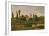 Landscape with Boat, 1867-Modesto Urgell y Inglada-Framed Giclee Print