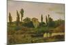 Landscape with Boat, 1867-Modesto Urgell y Inglada-Mounted Giclee Print