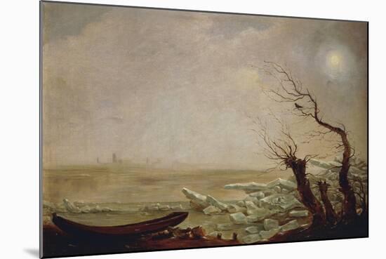 Landscape with Boat Amid the Ice-Carl Gustav Carus-Mounted Giclee Print