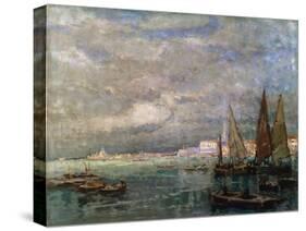 Landscape with Boats, Late 19th or Early 20th Century-Karl Hagemeister-Stretched Canvas