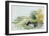 Landscape with Bridge over a Stream-John Clayton Adams-Framed Giclee Print