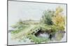 Landscape with Bridge over a Stream-John Clayton Adams-Mounted Giclee Print