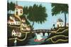 Landscape with Bridge-Henri Rousseau-Stretched Canvas