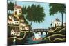 Landscape with Bridge-Henri Rousseau-Mounted Art Print