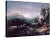 Landscape with Bridge-Thomas Gainsborough-Stretched Canvas