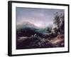 Landscape with Bridge-Thomas Gainsborough-Framed Giclee Print