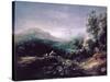 Landscape with Bridge-Thomas Gainsborough-Stretched Canvas