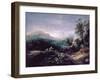 Landscape with Bridge-Thomas Gainsborough-Framed Giclee Print