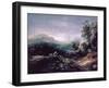 Landscape with Bridge-Thomas Gainsborough-Framed Giclee Print