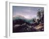 Landscape with Bridge-Thomas Gainsborough-Framed Giclee Print