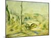 Landscape with Bridge-Pierre-Auguste Renoir-Mounted Giclee Print