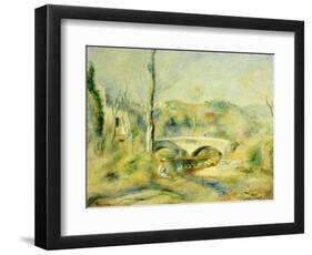 Landscape with Bridge-Pierre-Auguste Renoir-Framed Giclee Print