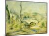 Landscape with Bridge-Pierre-Auguste Renoir-Mounted Giclee Print