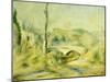 Landscape with Bridge-Pierre-Auguste Renoir-Mounted Giclee Print