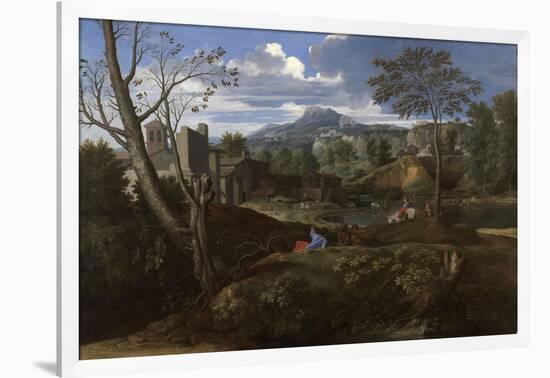 Landscape with Buildings, 1648-1650-Nicolas Poussin-Framed Giclee Print