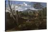 Landscape with Buildings, 1648-1650-Nicolas Poussin-Stretched Canvas