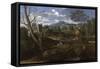 Landscape with Buildings, 1648-1650-Nicolas Poussin-Framed Stretched Canvas