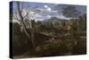 Landscape with Buildings, 1648-1650-Nicolas Poussin-Stretched Canvas