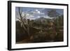 Landscape with Buildings, 1648-1650-Nicolas Poussin-Framed Giclee Print