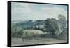 Landscape with Buildings in the Distance-John Constable-Framed Stretched Canvas