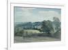 Landscape with Buildings in the Distance-John Constable-Framed Giclee Print