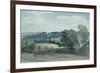 Landscape with Buildings in the Distance-John Constable-Framed Giclee Print