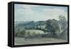 Landscape with Buildings in the Distance-John Constable-Framed Stretched Canvas