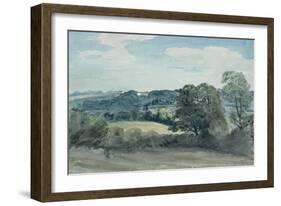Landscape with Buildings in the Distance-John Constable-Framed Giclee Print