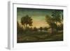 Landscape with Buildings, late 18th century-American School-Framed Premium Giclee Print