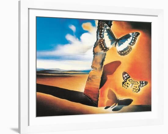 Landscape with Butterflies-Salvador Dalí-Framed Art Print