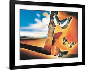 Landscape with Butterflies-Salvador Dalí-Framed Art Print