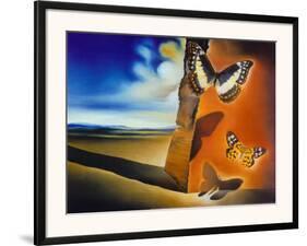 Landscape with Butterflies-Salvador Dalí-Framed Art Print