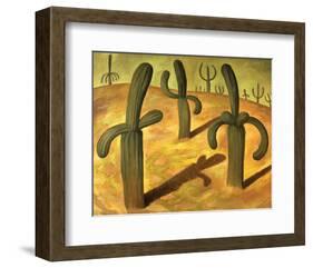 Landscape with Cacti-Diego Rivera-Framed Premium Giclee Print